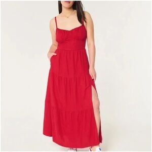 Hollister Red Maxi Dress
